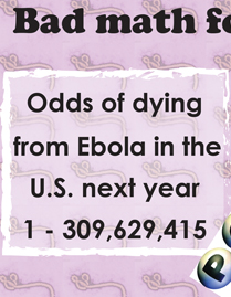 Odds of dying from Ebola in the U.S.