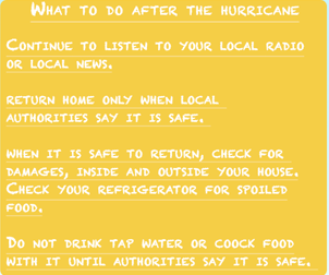 What to do after the hurricane