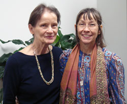 Gretchen Mueszkowski, professor of literature and women's studies, and Angela Howard, professor of history.