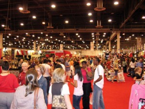Thousands of shoppers walked and purchased items from the more than 300 vendors on site.