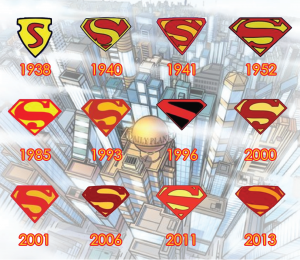 SHIELDS OF JUSTICE: Since his first appearance in 1938, Superman's insignia, the famous "S" shield, has been through numerous changes in style and design. Originally the logo was modeled after a police badge but has since taken form into the well-known "S" as seen in the 2013 movie "Man of Steel." Graphic created by The Signal designer Sam Savell.