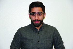 Francisco Vazquez-Diaz modeling the Google Glass