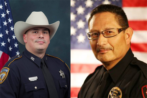 FROM LEFT: Harris County Sheriff’s Deputy Jesse “Trey” Valdez III and UHCL Officer Joe Segovia. Photos courtesy of Harris County Sheriff’s Office Facebook page and UHCL Officer Communications. 
