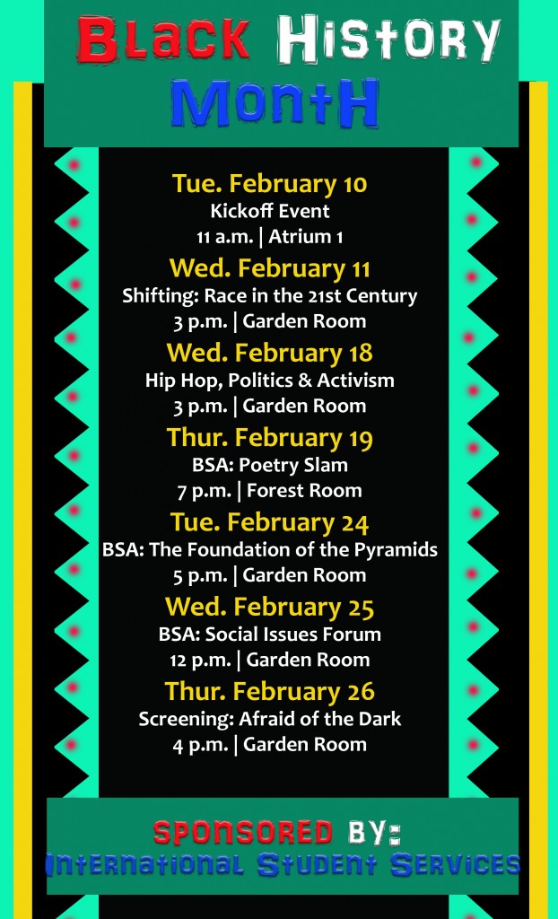 List of events for Black History Month, by ISS