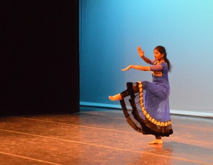 Kukkala Deepthi performing Kuchupudi a traditional Indian dance. 
