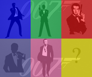 Image: Evolution of James Bond themed graphic. Graphic created by The Signal reporter Allie Smith.