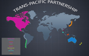Image: Trans-Pacific Partnership - map of countries involved in the partnership. Graphic created by The Signal reporter Alexandria Smith.