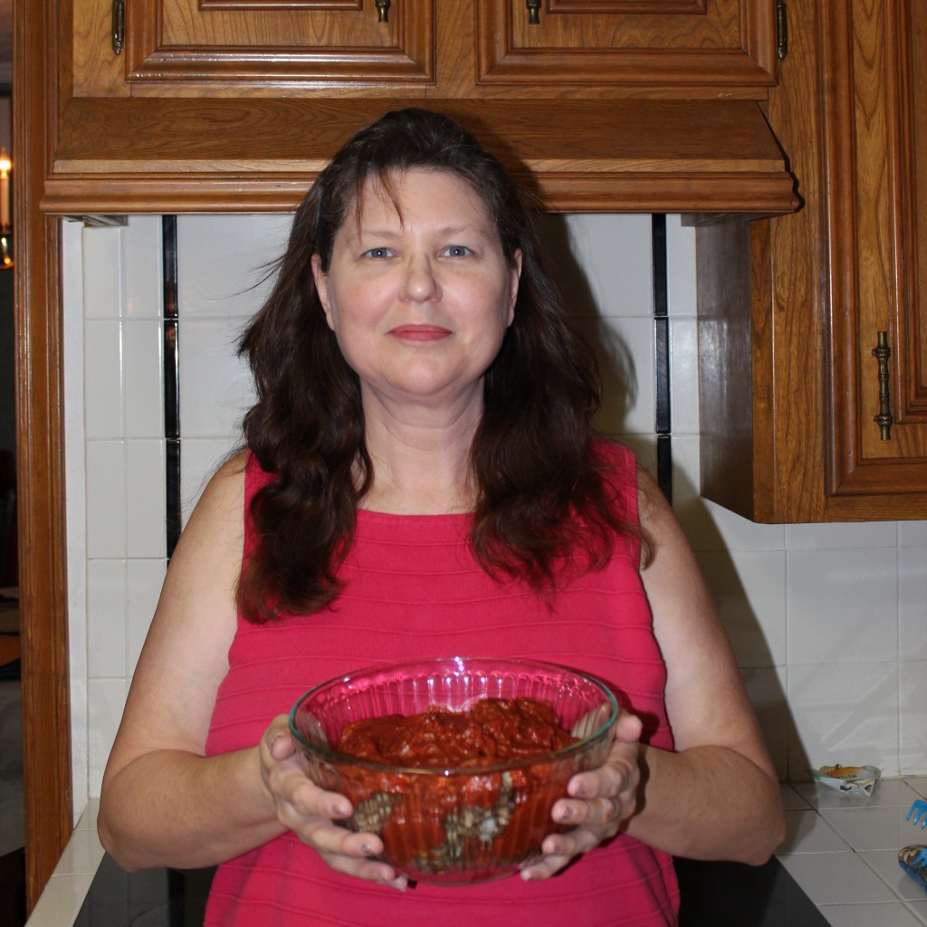 PHOTO: The Signal reporter, Cindy Brady, holding her homemade Swedish American meatballs. Photo courtesy of Erika Brady.