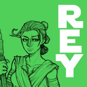 Graphic: Rey from "Star Wars: The Force Awakens." Graphic created by The Signal Managing Editor Dave Silverio. 
