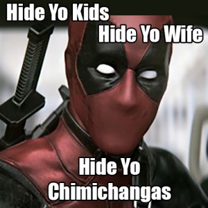 Graphic: Deadpool warning parents to hide their kids from his new movie. Deadpool meme created by The Signal Managing Editor Brandon Pena. 