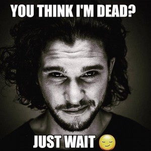 A meme of Jon Snow, portrayed by Kit Harrington, that was posted to his Facebook as a teaser for "Game of Thrones" season six. Photo courtesy of Kit Harrington. 