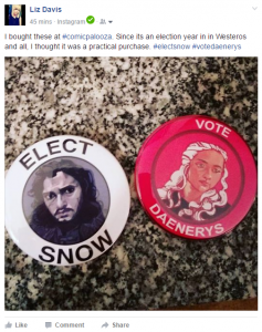 Screenshot courtesy of Game of Thrones pins from The Signal Editor Liz Davis' social media account.