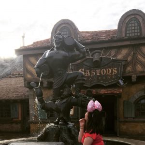 Picture of Gaston's statue at Magic Kingdom. Image courtesy of The Signal Reporter Crystal Sauceda.