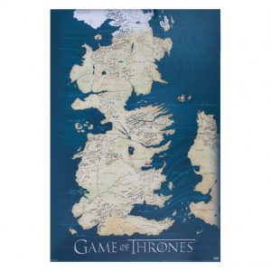 A map of Westeros from "Game of Thrones." Photo courtesy of the HBO official store.