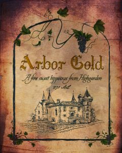 The Arbor Gold wine label. Photo courtesy of Maelstrom78's DeviantArt page.
