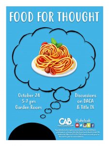 Food for Thought flyer. Flyer courtesy of Campus Activities Board.
