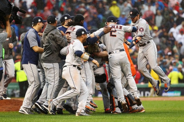 The Houston Astros beat the Red Sox 5-4 in game four of the American League Division Series (ALDS) on October 9, 2017.