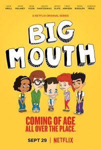 "Big Mouth," starring John Mulaney, Nick Kroll, Fred Armisen and Jenny Slate. Photo courtesy of Netflix.