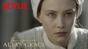Sarah Gadon as Grace Marks in Netflix's miniseries "Alias Grace" adapted from Margaret Atwood's novel of the same name. Photo courtesy of Netflix.