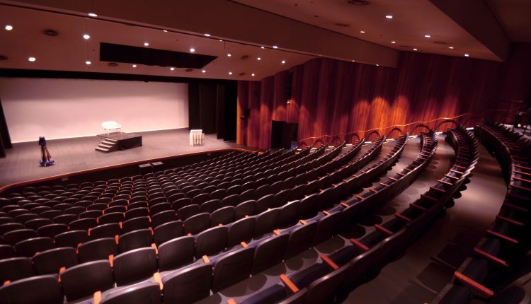 PHOTO: a view of the Bayou Theater's stage/audience seats.