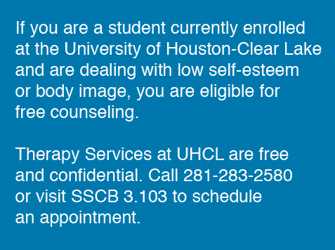 Sidebar image: text graphic with UHCL Therapy Services contact information.