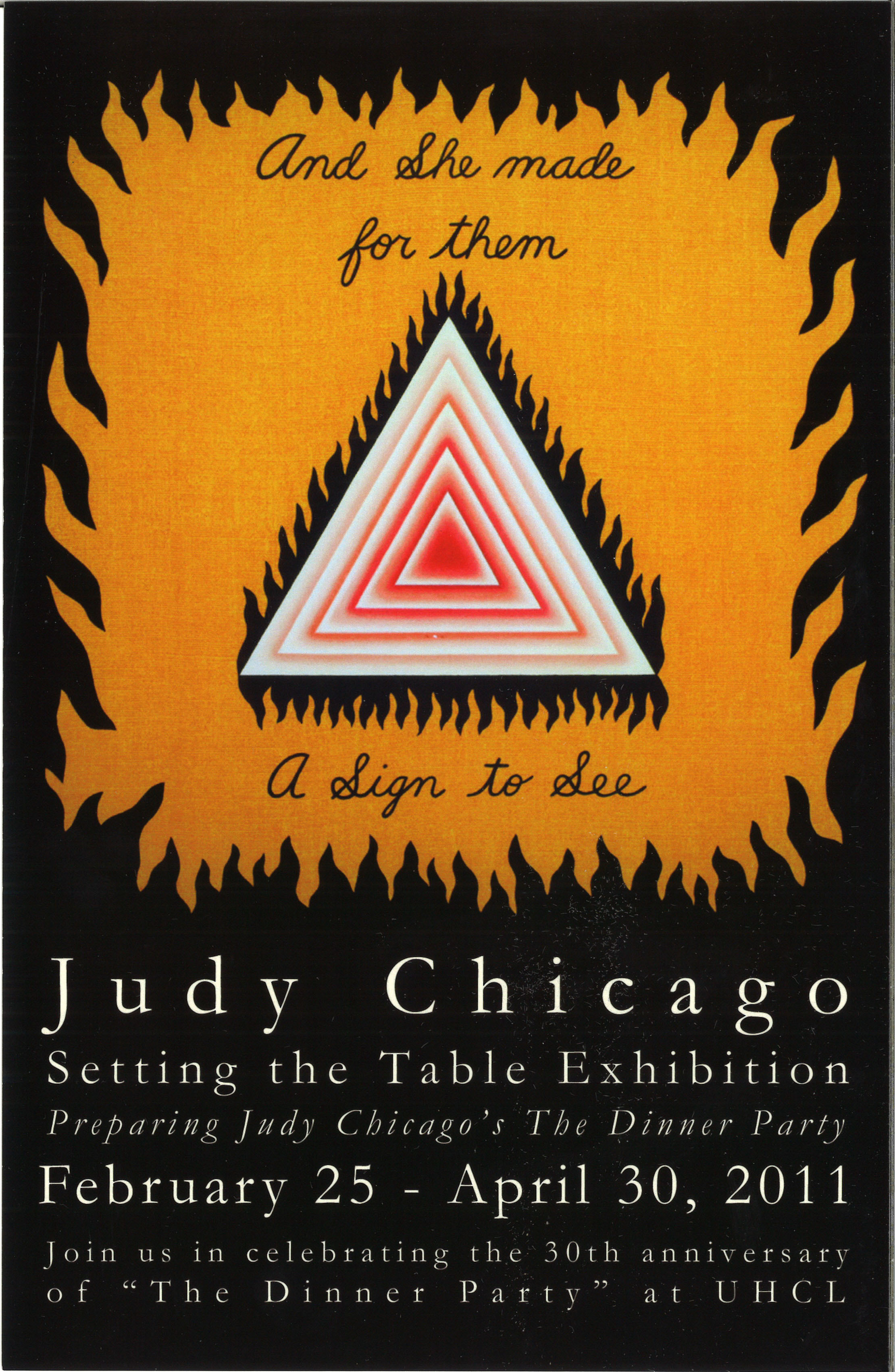 PHOTO: Flyer for UHCL's 30th anniversary celebration of the Judy Chicago exhibit that came to UHCL in 1981.