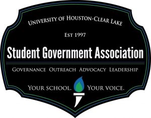 Graphic badge for UHCL's Student Government Association. Created by SGA.