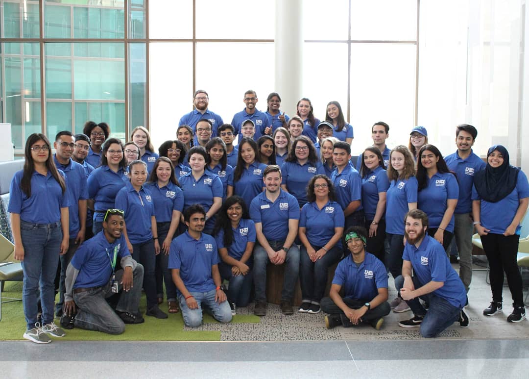 PHOTO: The 2019 Orientation Leader team. Photo courtesy of UHCL Orientation and New Student Programs.